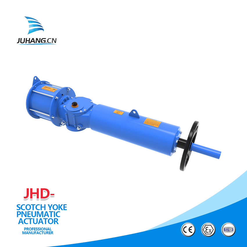 How does a pneumatic actuator work