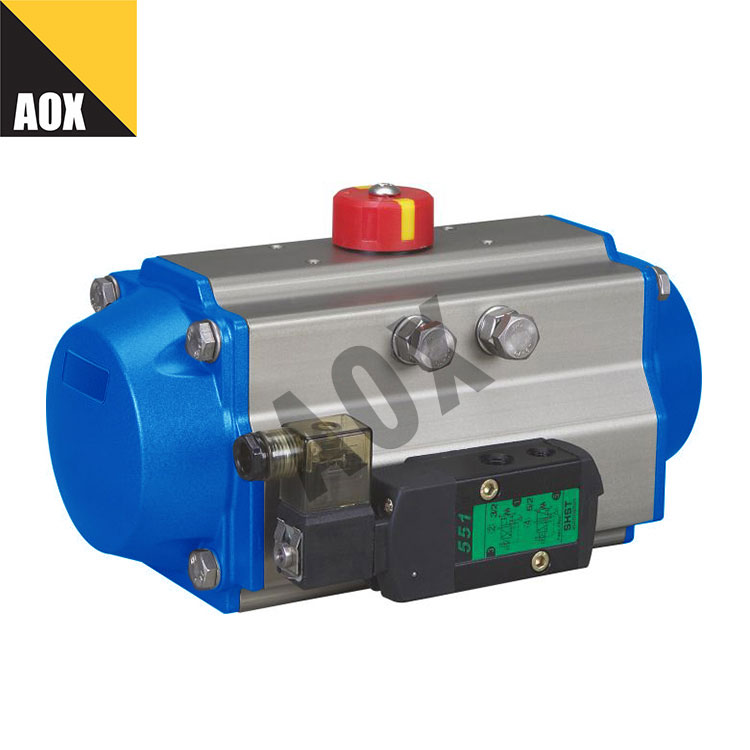 How do you control a pneumatic actuator?