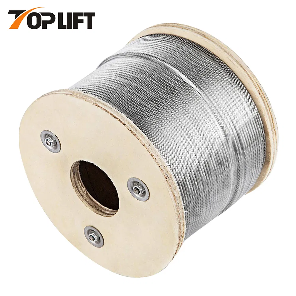4V*48s+5FC Braided Ungalvanized Steel Cable Galvanized Steel Wire Rope