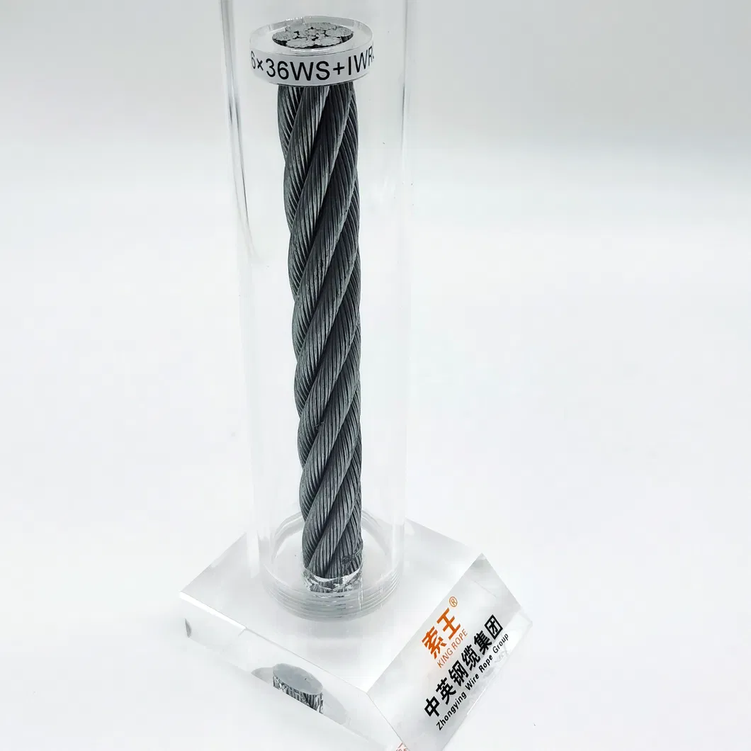 6*19s+FC 6X36sw API, DIN, Atms, GB Diameter 6-50mm Steel Wire Rope for Port Loading Lifting Hoisting and Derrick Tower Crane on Sale 15% off