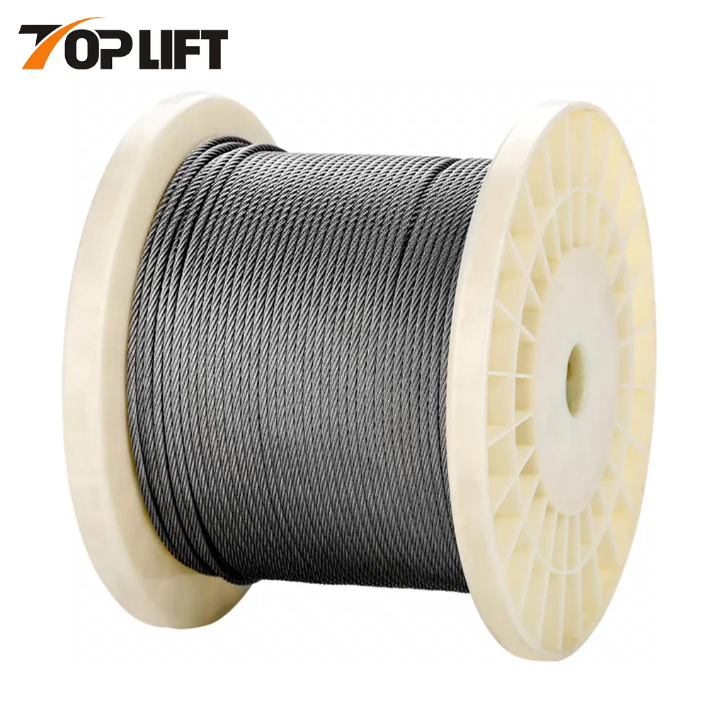 6*31sw+FC Braided Ungalvanized Steel Cable Galvanized Steel Wire Rope