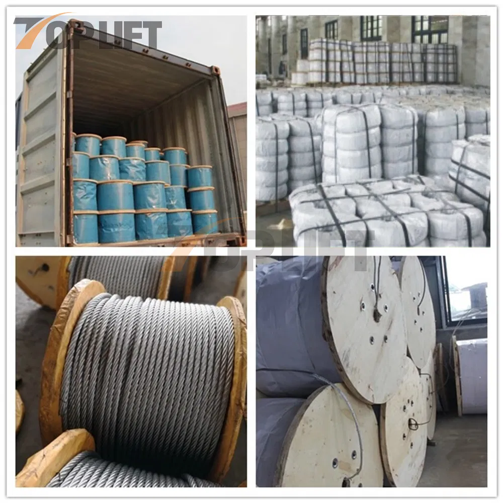 6*31sw+FC Braided Ungalvanized Steel Cable Galvanized Steel Wire Rope