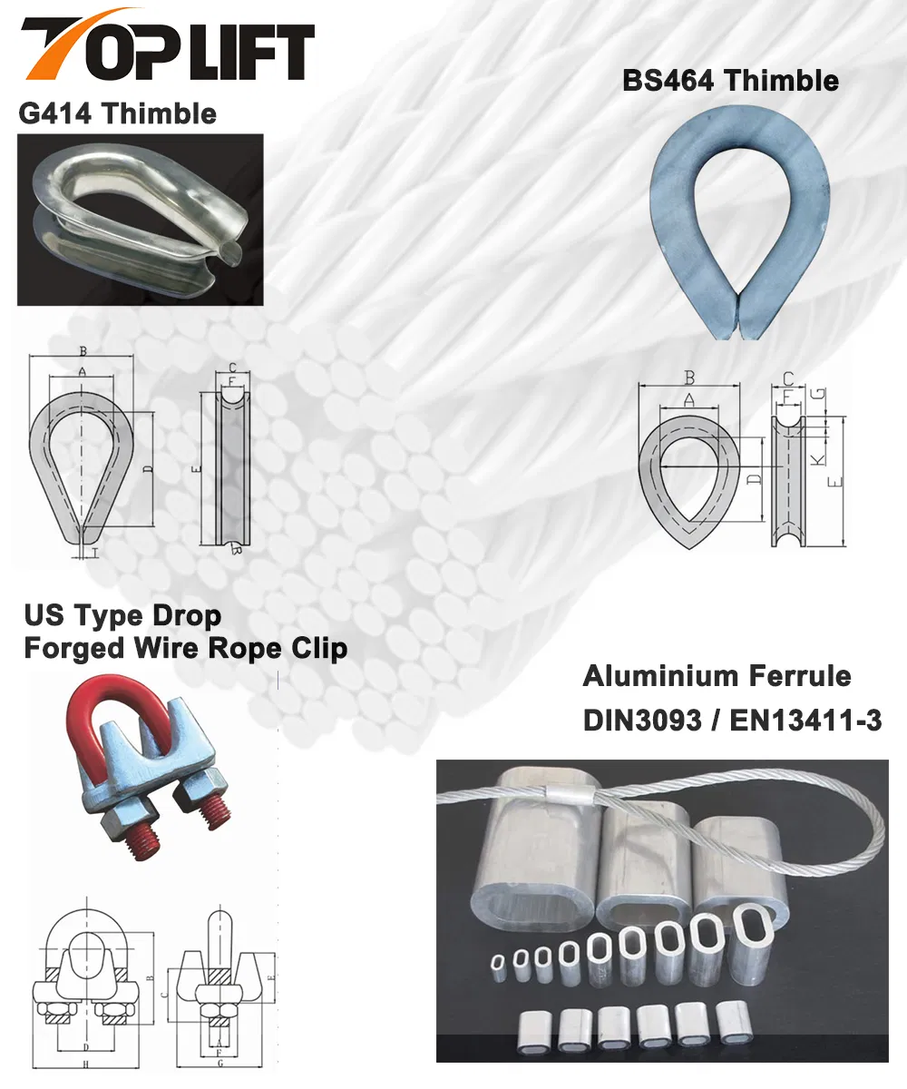 6*31sw+FC Braided Ungalvanized Steel Cable Galvanized Steel Wire Rope