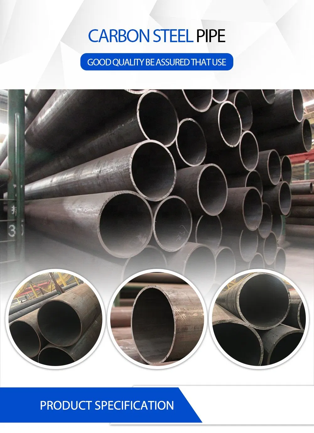 A53 A106 API 5L Seamless and Welded Carbon Steel Round Pipe