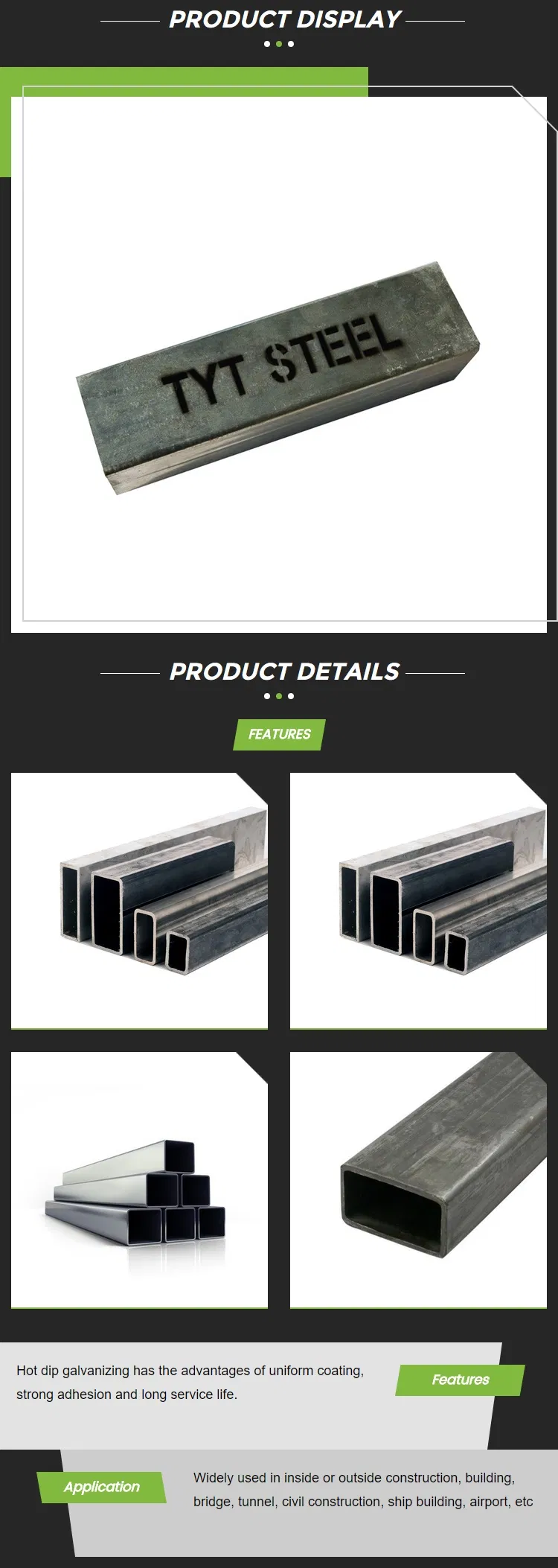 Galvanized Steel Pipe DN40 Scaffolding Tube with Low Price