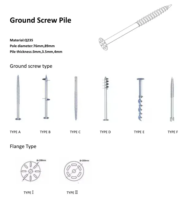 Hot DIP Galvanized Ground Screw Pile for Solar System Mount