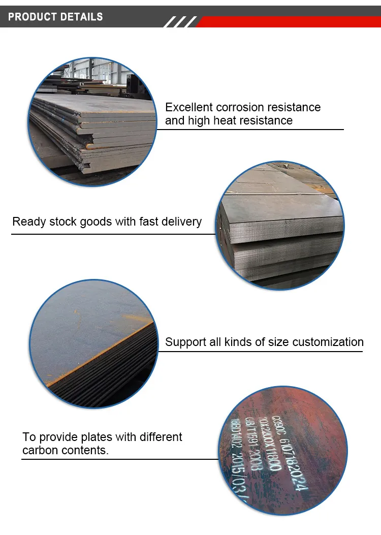 Mild Steel Sheet Building Material Q235 Q255 Q275 St372 S275jr SA283grc Ss400 Sm400A S45c Ck45 ASTM 1030 1010 1008 1035 Carbon Steel Plate