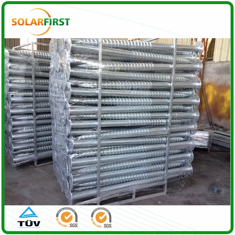 Q235 Carbon Hot DIP Galvanized Solar Panel Mounting System Ground Screw