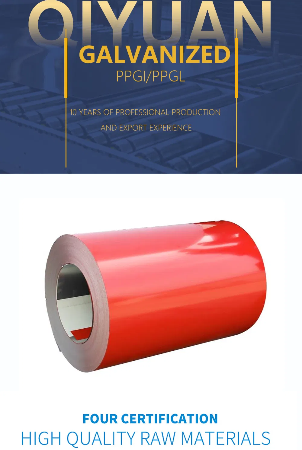 Ral 1025 Anti-Microbial Prepainted Color Coated Galvanized PPGI Steel Coil