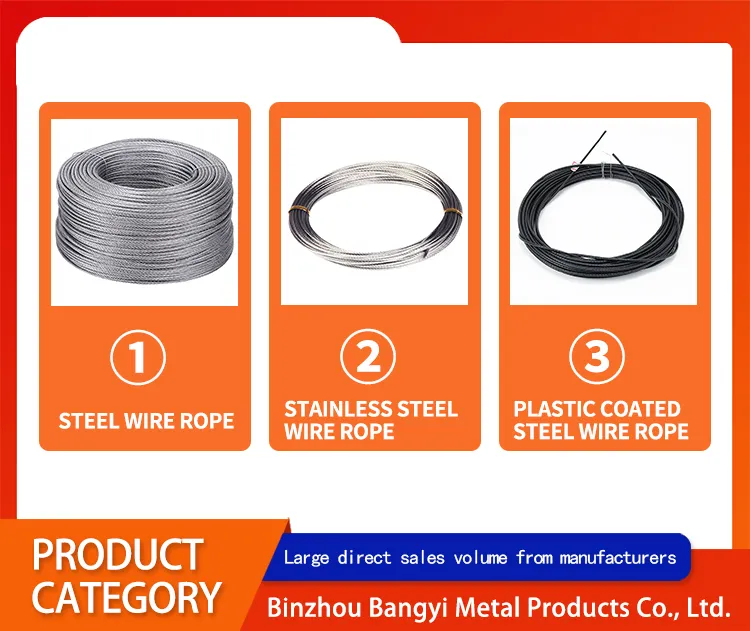 7*7 6*7+Iws 1.5-10mm Stainless Steel Wire Rope