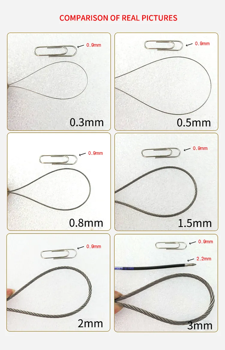 7*7 6*7+Iws 1.5-10mm Stainless Steel Wire Rope